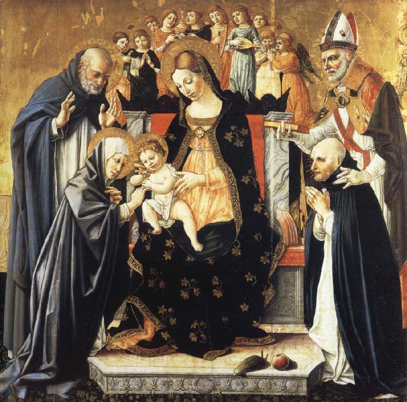 Lorenzo di Alessandro da Sanseverino The Mystic Marriage of Saint Catherine of Siena Sweden oil painting art
